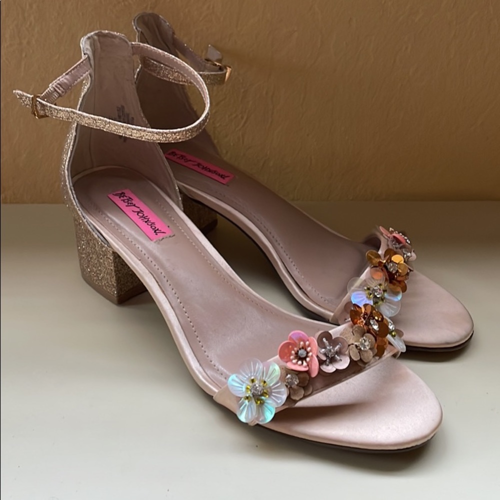 Betsey Johnson Floral Heels